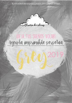Pack Agenda imprimible Grey