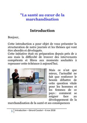 Introduction par Gérard CASOLARI