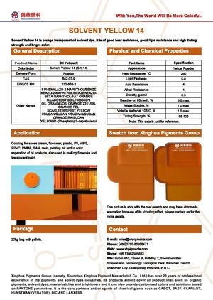Solvent 14 Calaméo - Solvent dyes, solvent yellow 14 (S.Y.14) from Xinghua ...