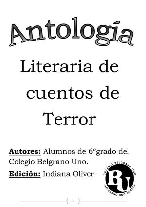 Antología Virtual Cuentos De Terror 6to Grado 2018