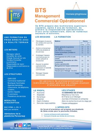 Présentation Nouveau BTS MCO (Ex MUC)