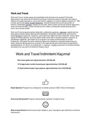 Work And Travel