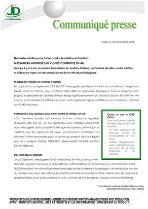 Messager Biocontrole AB Vigne et Legumes