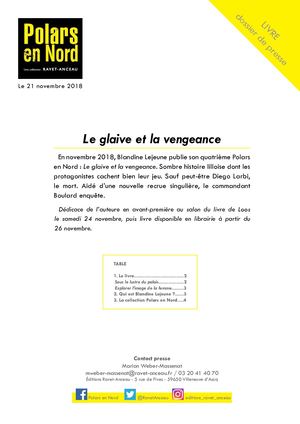 266 Le Glaive Et La Vengeance Dossier Presse