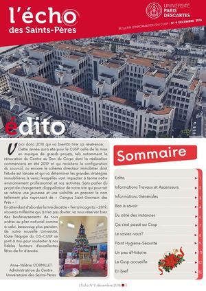 L'Echo des Saints-Pères - n°9, décembre 2018