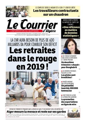 Le Courrier d'Algérie du jeudi 20 décembre 2018
