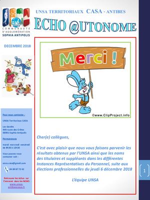 Echo Autonome Page Blanche Decembre