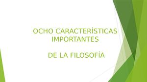 Ocho Características Importantes