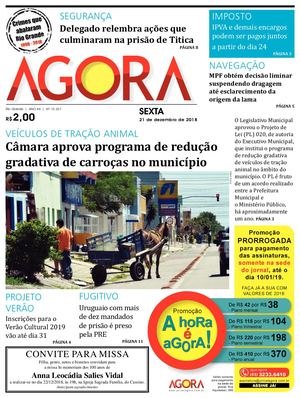 Jornal Agora - Edição 12227 - 21 de Dezembro de 2018