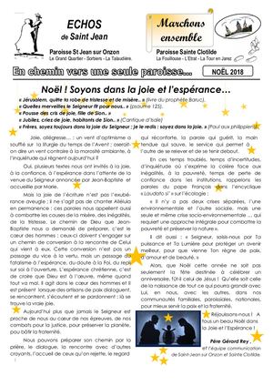 Bulletin Noël 2018