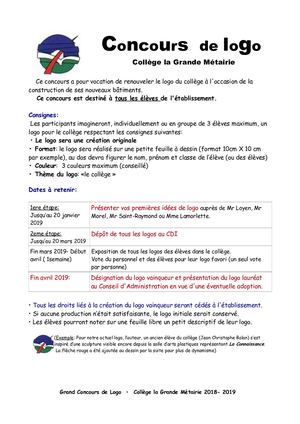 Reglement Concours Logo 2018 2019