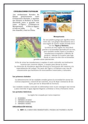 Civilizaciones Fluviales