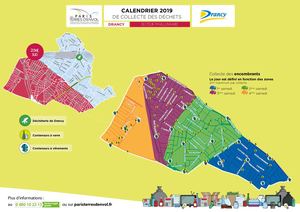 Calendrier de collecte des déchets de Drancy Sud 2019