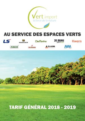 Catalogue 2018 Vert Import