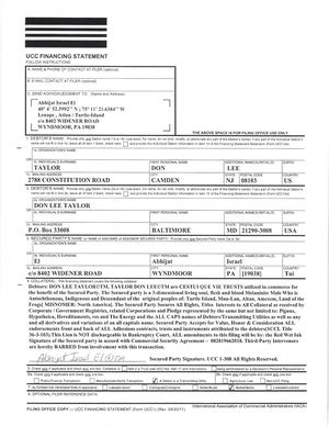 Ucc 1, Security Agreement And Attachments