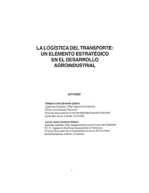 La logística del transporte un elemento estratégico en el desarrollo agroindustrial