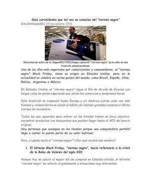 Diez Curiosidades Que Tal Vez No Conocías Del Viernes Negro