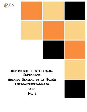 Repertorio De Bibliografía Dominicana Enero Febrero Marzo 2018