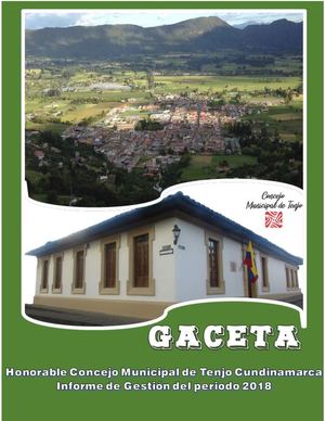 Gaceta Virtual Concejo Municipal De Tenjo 2018