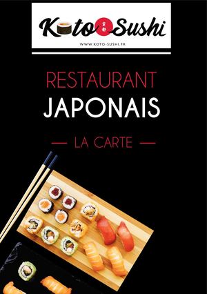 Menu Koto Sushi Japonais rouen