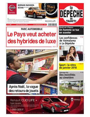 La Dépêche de Tahiti du 27 décembre 2018