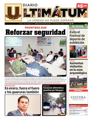 Ultimátum Chiapas, 29 Diciembre 2018