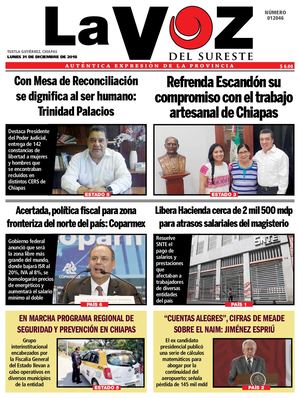 Diario La Voz del Sureste 31-12-2018