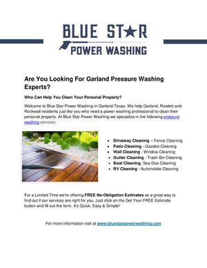 Texas' Most Reliable: Blue Star Power Washing