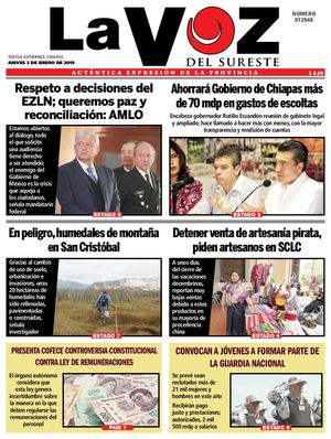 Diario La Voz del Sureste 03-01-2019
