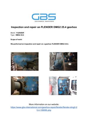 Inspection And Repair On FLENDER DMG2 25 4 Gearbox