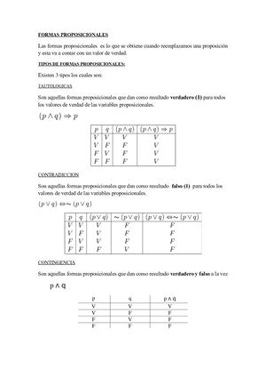 Formas Proposicionales