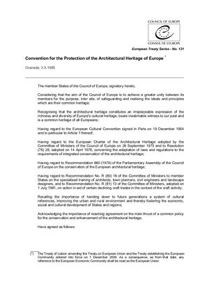 Convention Of Protection The Cultural Heritage