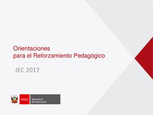 El Reforzamiento Pedagógico En La Escuela Ccesa007