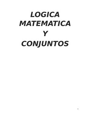 Lógica matemática y Conjuntos