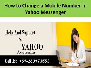 How To Change A Mobile Number In Yahoo Messenger