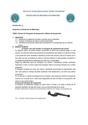 Cambio de Mesas de Suspension