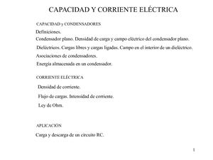 Capacidad Y Corriente