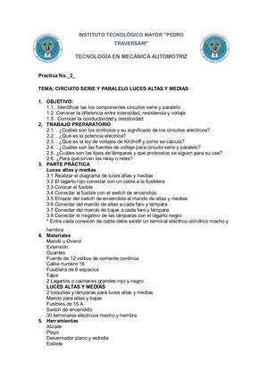 Practica 2 Circuitos Serie Y Paralelo