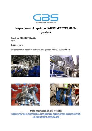 Inspection And Repair On JAHNEL KESTERMANN Gearbox
