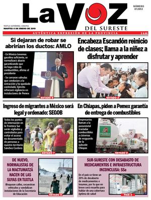 Diario la Voz del Sureste 08/01/2019