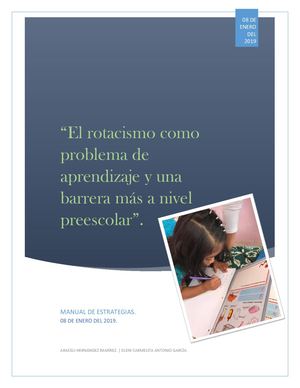 Manual de estrategias para el rotacismo.