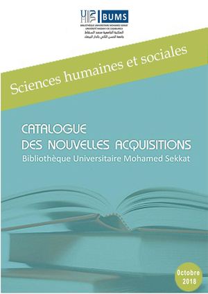 Catalogue Des Nouvelles Acquisitions Shs 2018