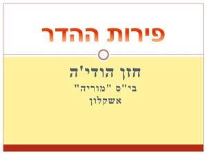 מצגת פירות ההדר