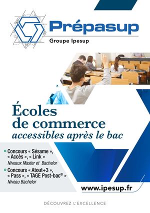 Prepasup Ecoles Commerce Apres Bac Brochure 2018 2019