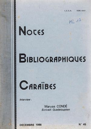 NBC 45 Dec 1986 Interview Maryse Conde