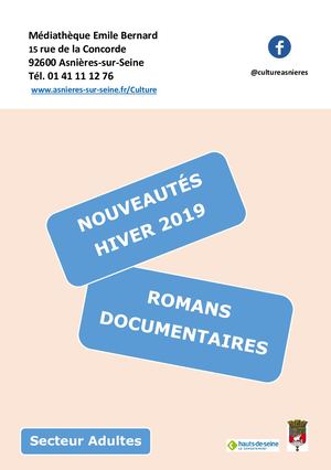 Romans & Documentaires Hiver 2019 Émile Bernard