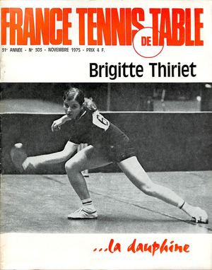 1975 11 303 FRANCE TENNIS DE TABLE
