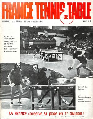 1976 03 306 FRANCE TENNIS DE TABLE