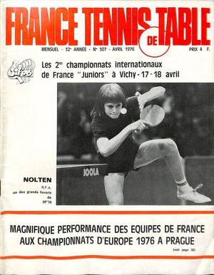 1976 04 307 FRANCE TENNIS DE TABLE
