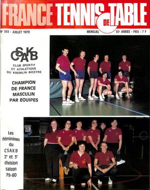 1979 07 343 FRANCE TENNIS DE TABLE